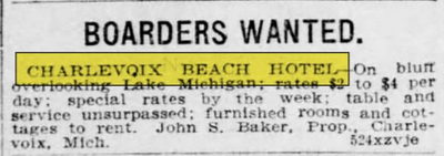 Beach Hotel - May 1906 Ad